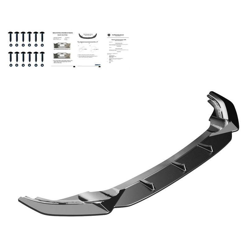 Oneway Frontspoiler passend für Volkswagen Golf VII HB/Variant R/R Line 2013-2016 - Version 2 - Schwarz glänzend
