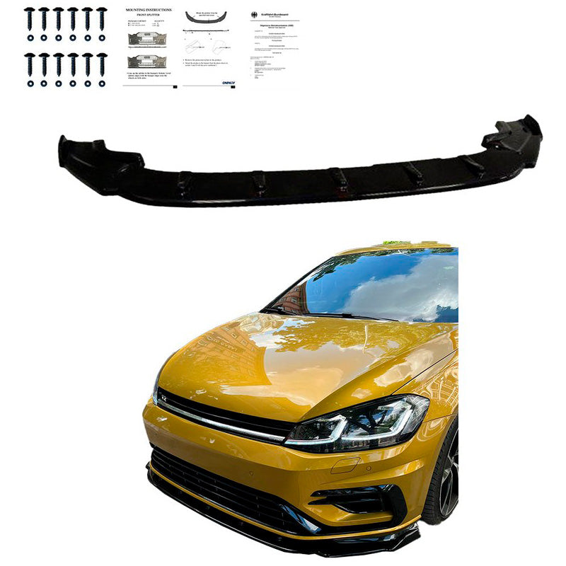 Oneway Frontspoiler passend für Volkswagen Golf VII (7.5) HB/Variant R 2017-2020 - Schwarz glänzend