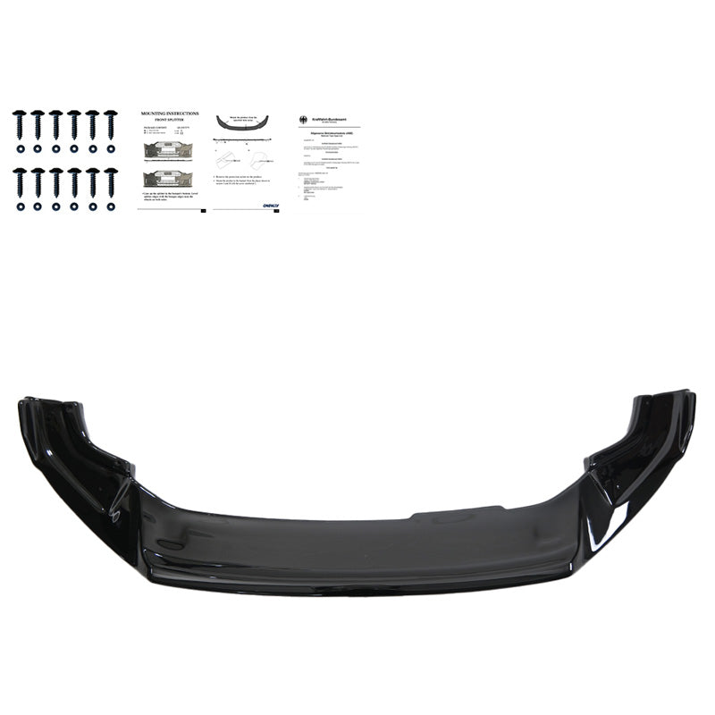 Oneway Frontspoiler passend für Volkswagen Golf VII (7.5) HB/Variant R 2017-2020 - Version 2 - Schwarz glänzend