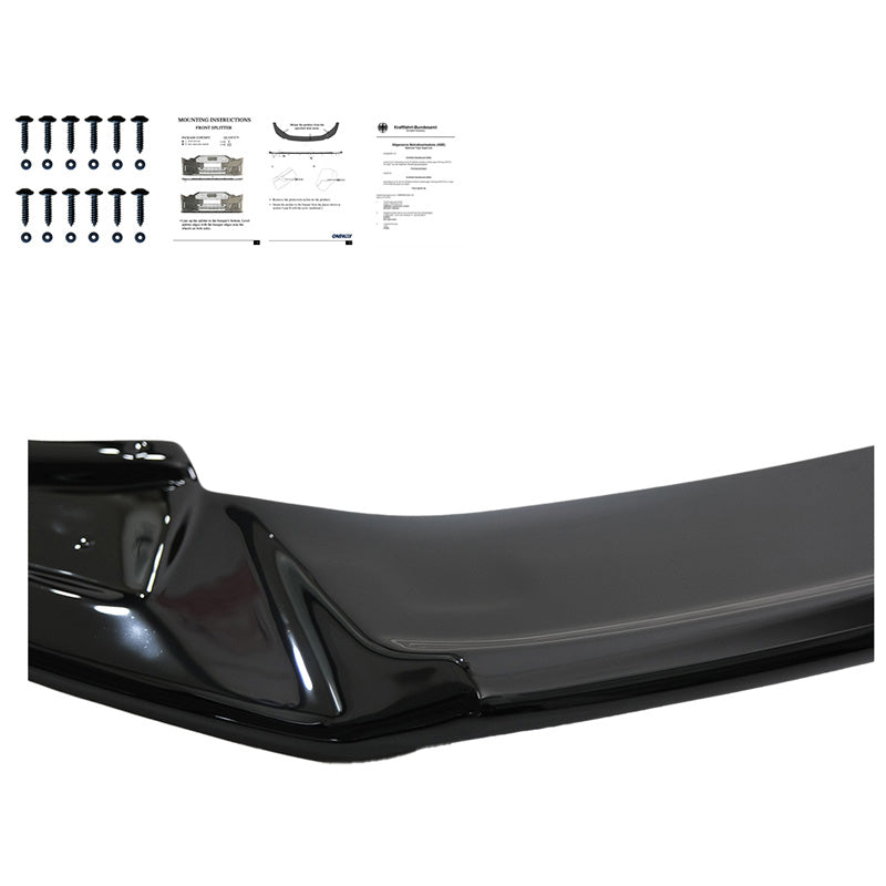 Oneway Frontspoiler passend für Volkswagen Golf VII (7.5) HB/Variant R 2017-2020 - Version 2 - Schwarz glänzend