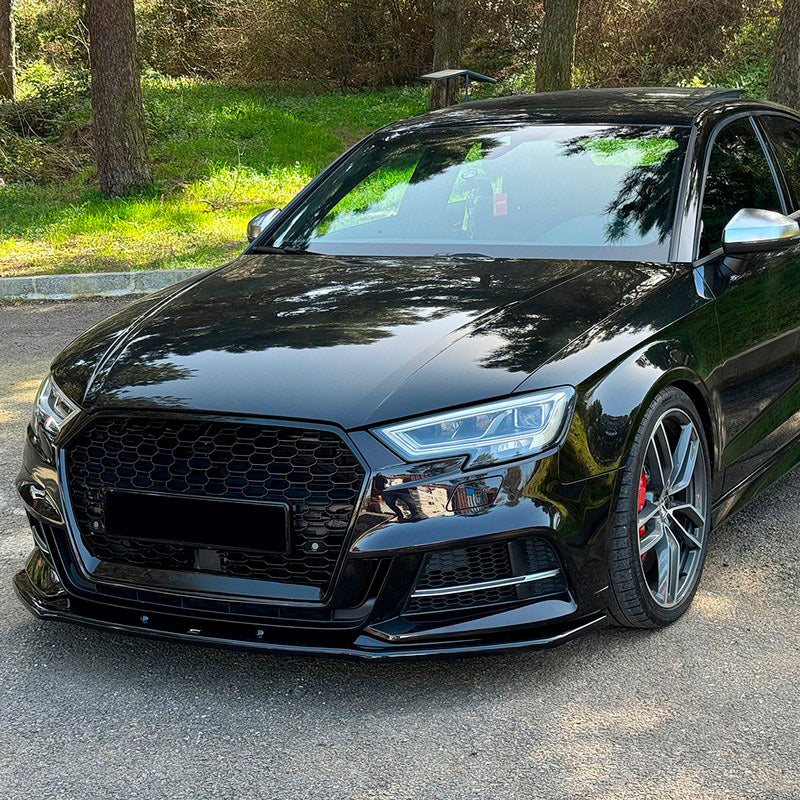 Oneway Frontspoiler passend für Audi S3 8V Limousine 2016-2020 - Schwarz glänzend
