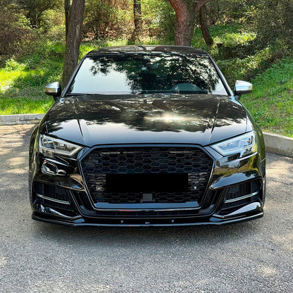 Oneway Frontspoiler passend für Audi S3 8V Limousine 2016-2020 - Schwarz glänzend