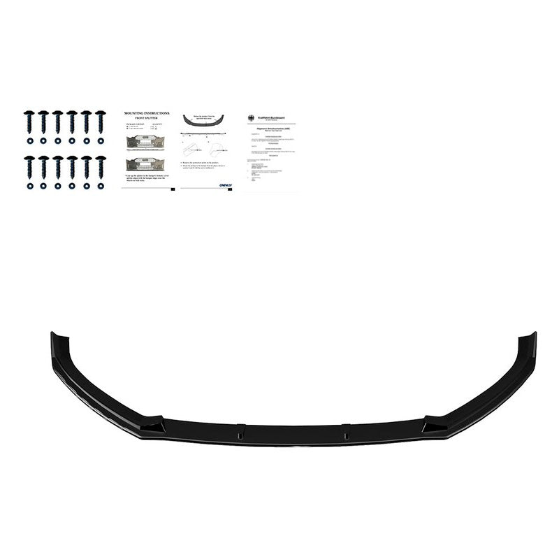 Oneway Frontspoiler passend für Audi S3 8V Limousine 2016-2020 - Schwarz glänzend