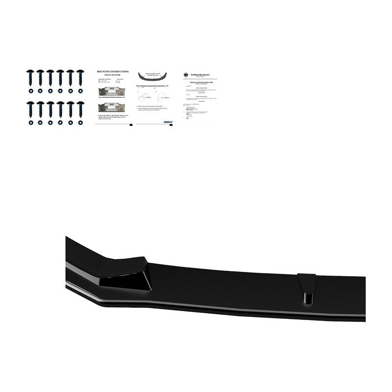 Oneway Frontspoiler passend für Audi S3 8V Limousine 2016-2020 - Schwarz glänzend