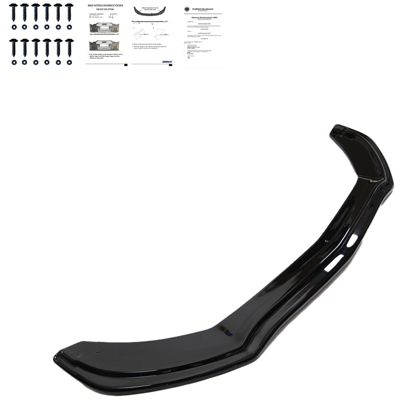 Oneway Frontspoiler passend für Mercedes C-Klasse W205 C43 AMG Limousine/Kombi 2016-2018 - Schwarz glänzend