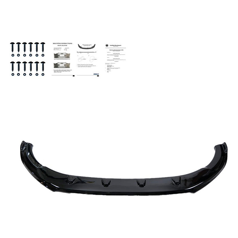 Oneway Frontspoiler passend für Volkswagen Transporter T6 2015-2019 - Schwarz glänzend