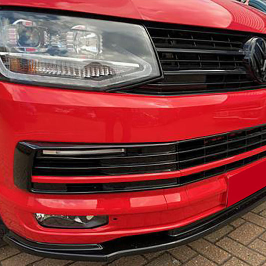 Oneway Frontspoiler passend für Volkswagen Transporter T6 2015-2019 - Version 2 - Schwarz glänzend