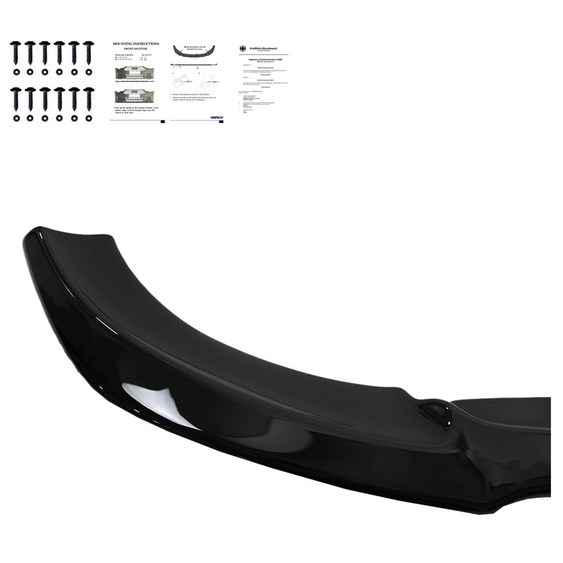 Oneway Frontspoiler passend für Mercedes E-Klasse E63 AMG Kombi/Limousine S213/W213 2017-2021 - Schwarz glänzend