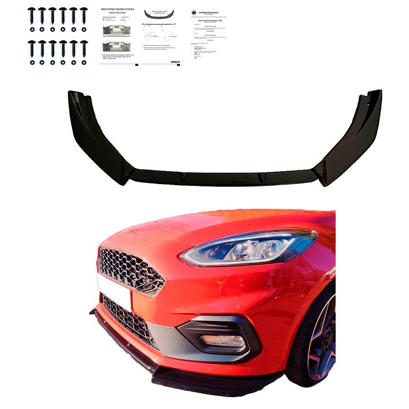 Oneway Frontspoiler passend für Ford Fiesta MK8 ST/ST-Line 2017-2021 - Schwarz glänzend