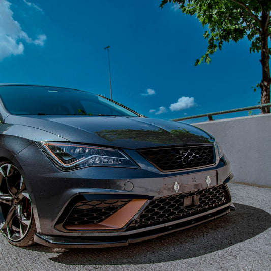 Oneway Frontspoiler passend für Seat Leon (5F) HB/SC/ST FR/Cupra Facelift 2017-2020 - Schwarz glänzend