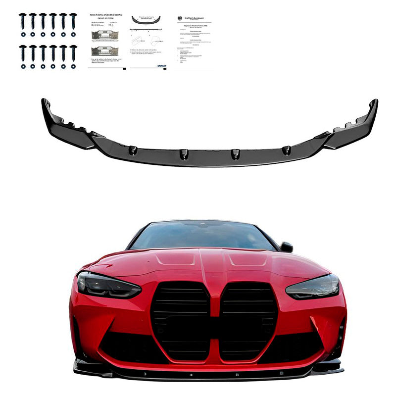 Oneway Frontspoiler passend für BMW M3 G80 & M4 G82 2021- - Schwarz glänzend