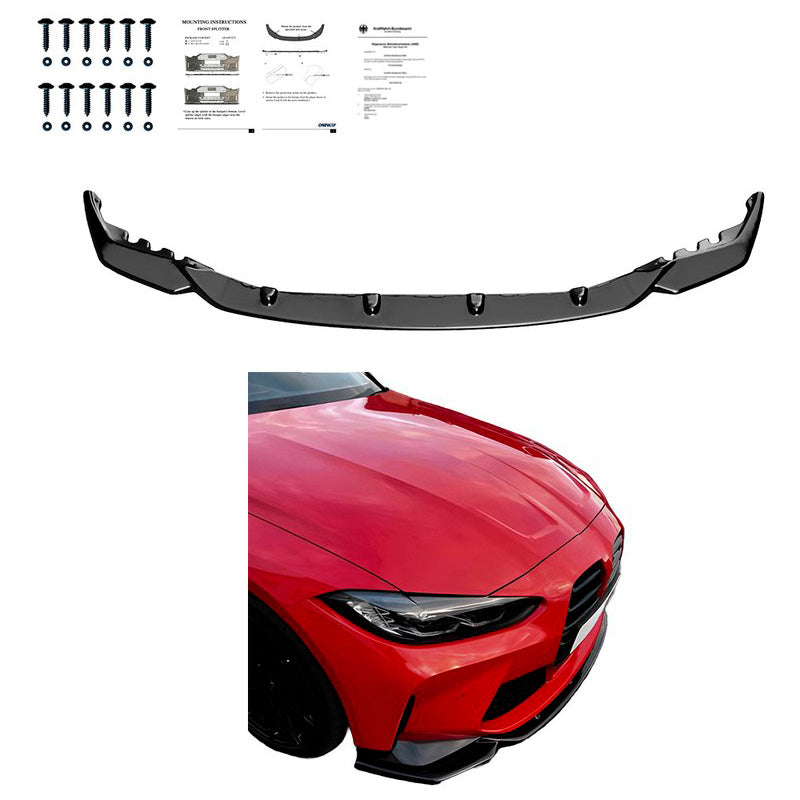 Oneway Frontspoiler passend für BMW M3 G80 & M4 G82 2021- - Schwarz glänzend