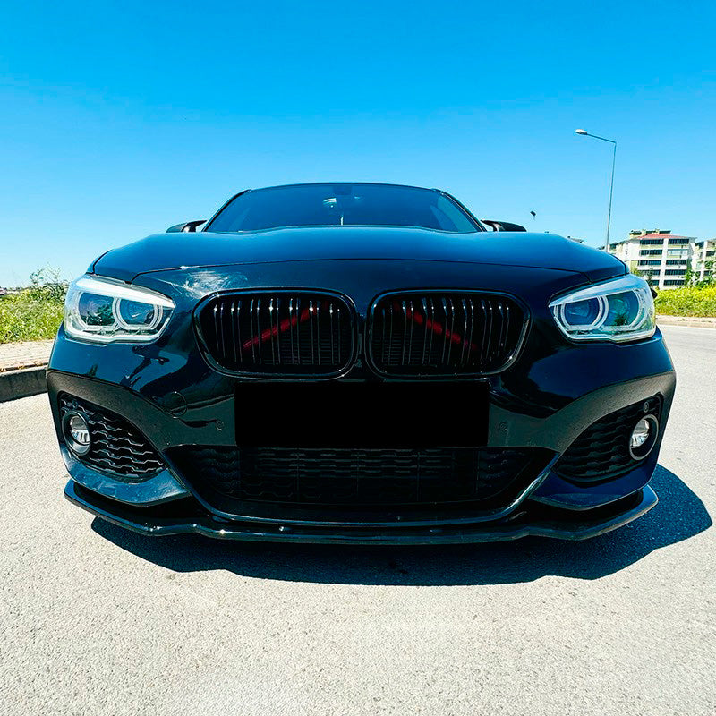 Oneway Frontspoiler passend für BMW 1er F20/F21 M-Power Facelift 2015-2019 - Schwarz glänzend
