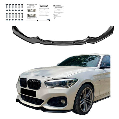 Oneway Frontspoiler passend für BMW 1er F20/F21 M-Power Facelift 2015-2019 - Schwarz glänzend