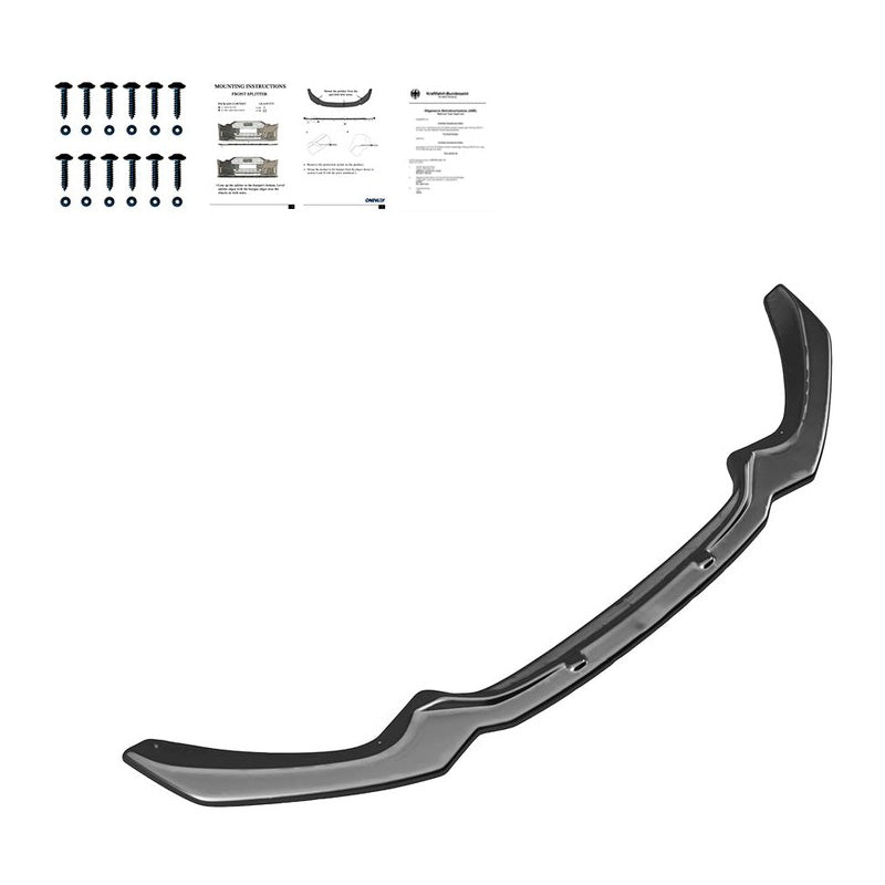 Oneway Frontspoiler passend für BMW 1er F20/F21 M-Power Facelift 2015-2019 - Schwarz glänzend
