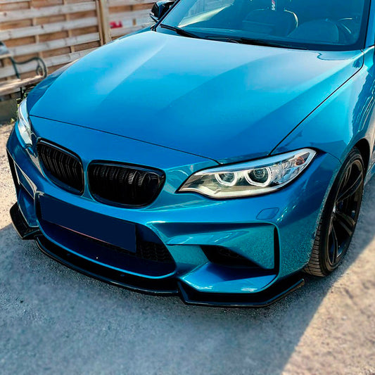 Oneway Frontspoiler passend für BMW M2 F87 2016-2020 - Schwarz glänzend