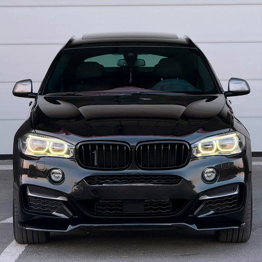 Oneway Frontspoiler passend für BMW X6 F16 M-Pack 2014-2019 - Schwarz glänzend
