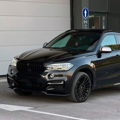Oneway Frontspoiler passend für BMW X6 F16 M-Pack 2014-2019 - Schwarz glänzend