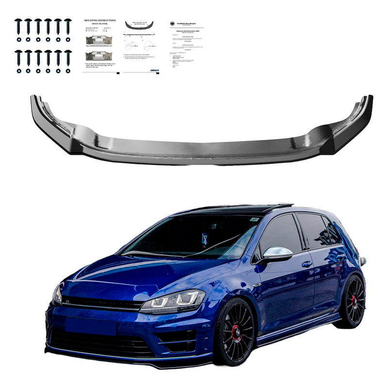 Oneway Frontspoiler passend für Volkswagen Golf VII HB/Variant R/R Line 2013-2016 - Schwarz glänzend