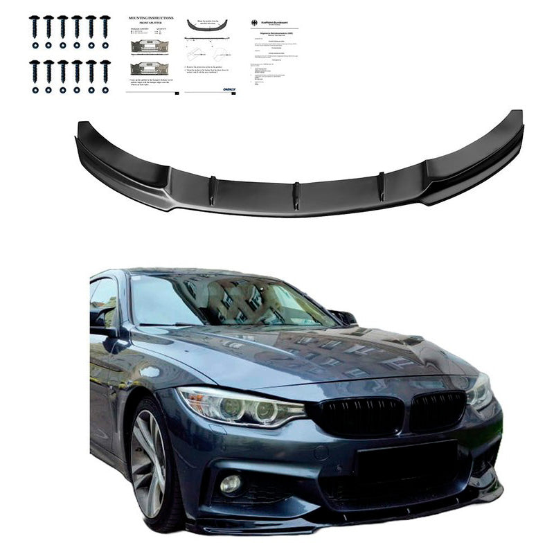 Oneway Frontspoiler passend für BMW 4er F32/F33/F36 M-Pack 2013-2019 - Schwarz glänzend