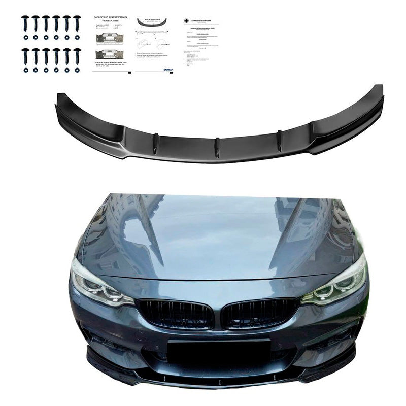 Oneway Frontspoiler passend für BMW 4er F32/F33/F36 M-Pack 2013-2019 - Schwarz glänzend