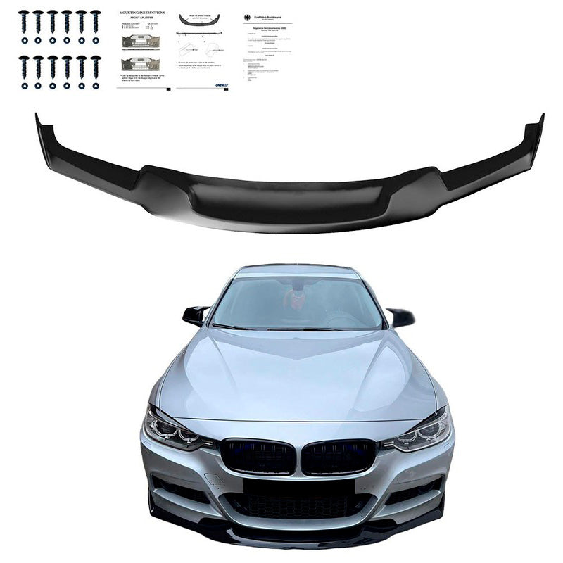 Oneway Frontspoiler passend für BMW 3er F30 M-Tech 2012-2019 - Schwarz glänzend
