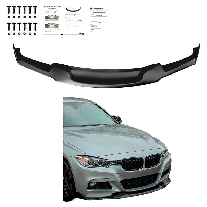 Oneway Frontspoiler passend für BMW 3er F30 M-Tech 2012-2019 - Schwarz glänzend