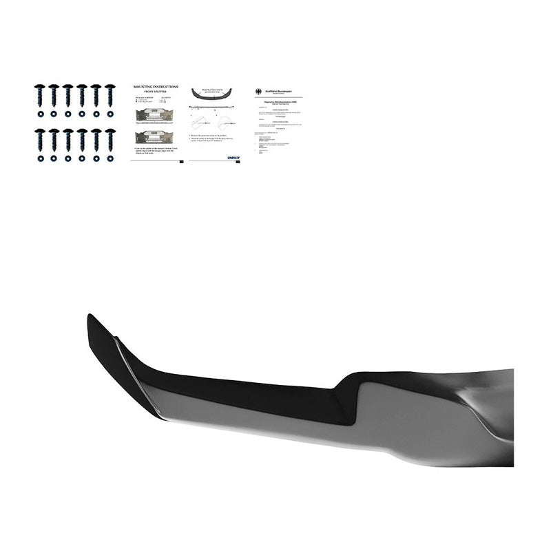 Oneway Frontspoiler passend für BMW 3er F30 M-Tech 2012-2019 - Schwarz glänzend