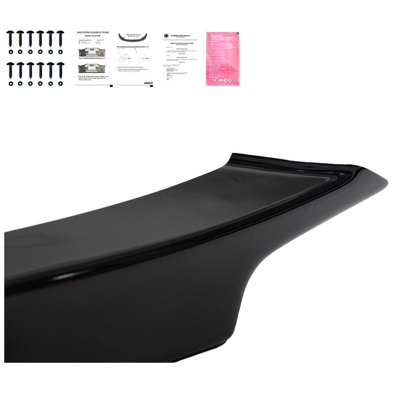 Oneway Front Flaps passend für BMW 3er F30 M-Pack 2012-2019 - Schwarz glänzend