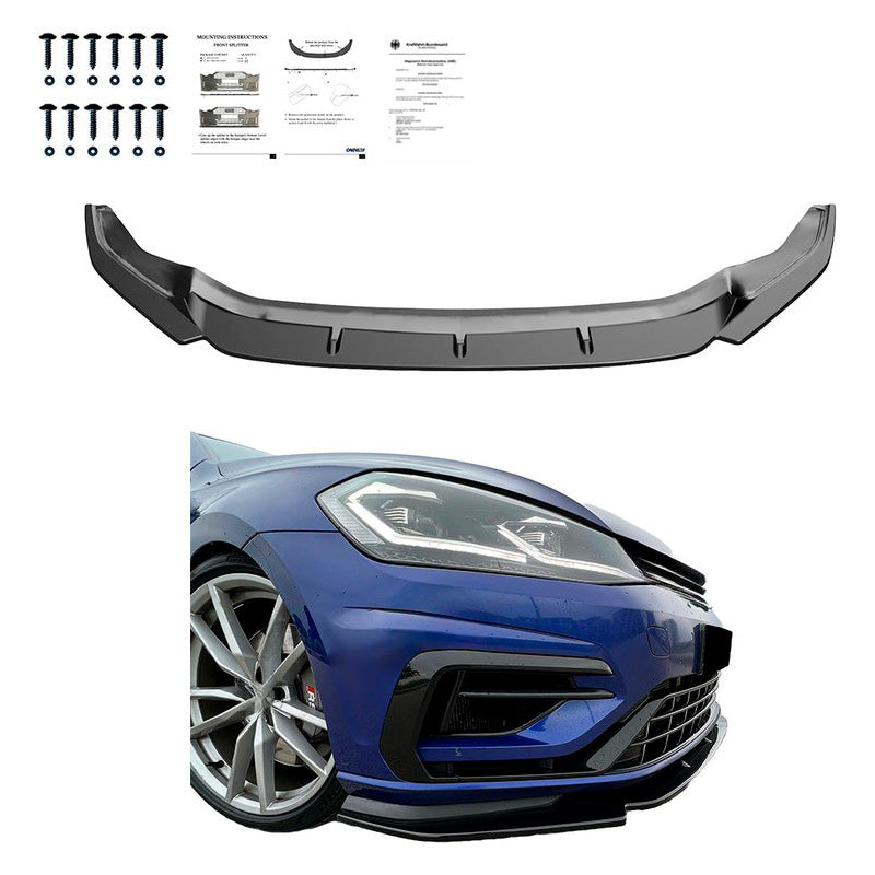 Oneway Frontspoiler passend für Volkswagen Golf VII (7.5) HB/Variant R 2017-2020 - Version 3 - Schwarz glänzend