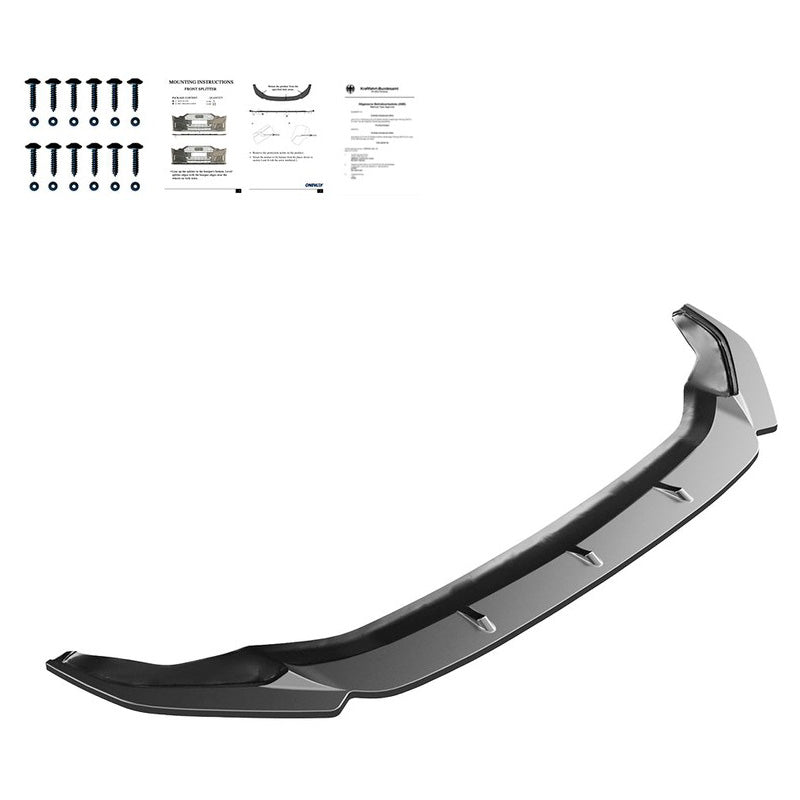 Oneway Frontspoiler passend für Volkswagen Golf VII (7.5) HB/Variant R 2017-2020 - Version 3 - Schwarz glänzend