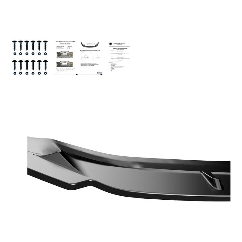 Oneway Frontspoiler passend für Volkswagen Golf VII (7.5) HB/Variant R 2017-2020 - Version 3 - Schwarz glänzend