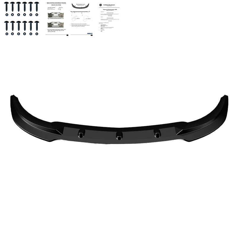 Oneway Frontspoiler passend für Mercedes Sprinter W907 2018- - Version 2 - Schwarz glänzend