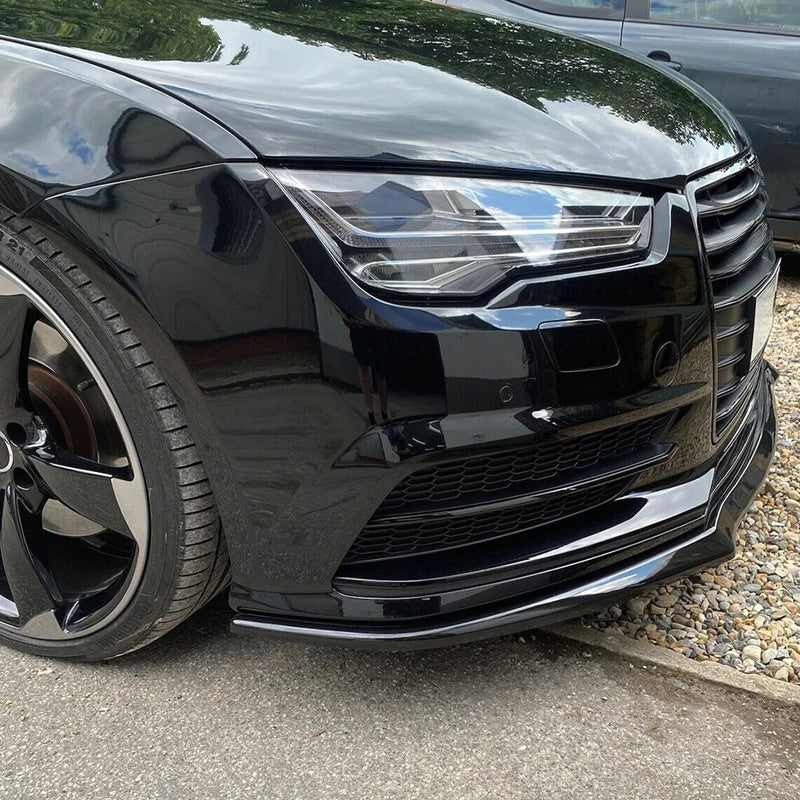 Oneway Frontspoiler passend für Audi A7 S-Line/S7 C7 Facelift 2014-2017 - Schwarz glänzend