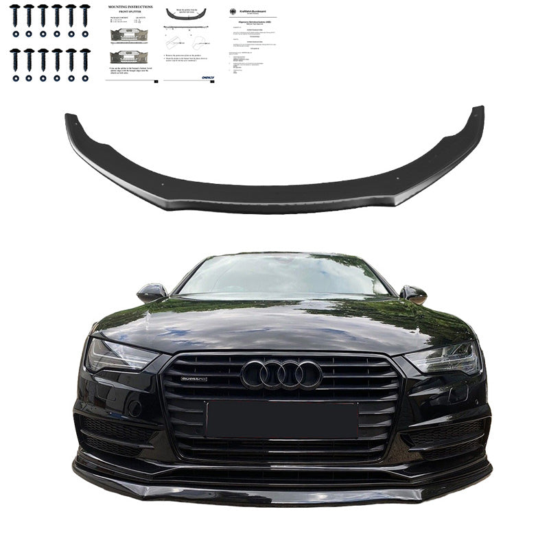 Oneway Frontspoiler passend für Audi A7 S-Line/S7 C7 Facelift 2014-2017 - Schwarz glänzend