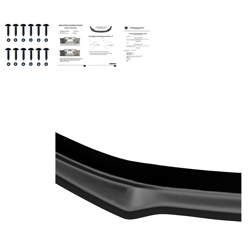 Oneway Frontspoiler passend für Audi A5 S-Line/S5 F5 Coupe/Sportback 2017-2019 - Schwarz glänzend