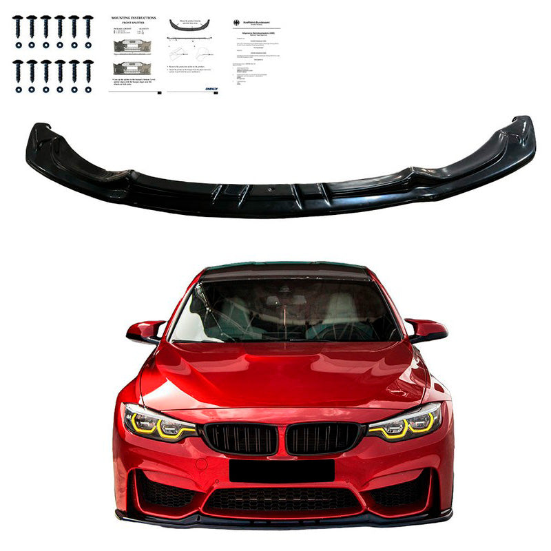 Oneway Frontspoiler passend für BMW M3 F80 2014-2018 - Schwarz glänzend