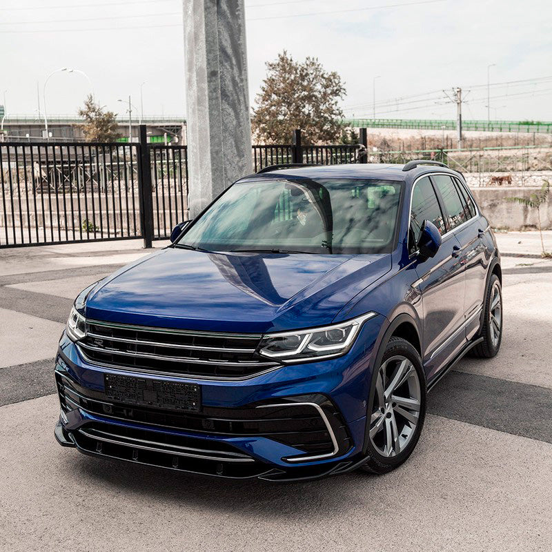 Oneway Frontspoiler passend für Volkswagen Tiguan II R/R-Line Facelift 2020-2024 inkl. Allspace - Schwarz glänzend