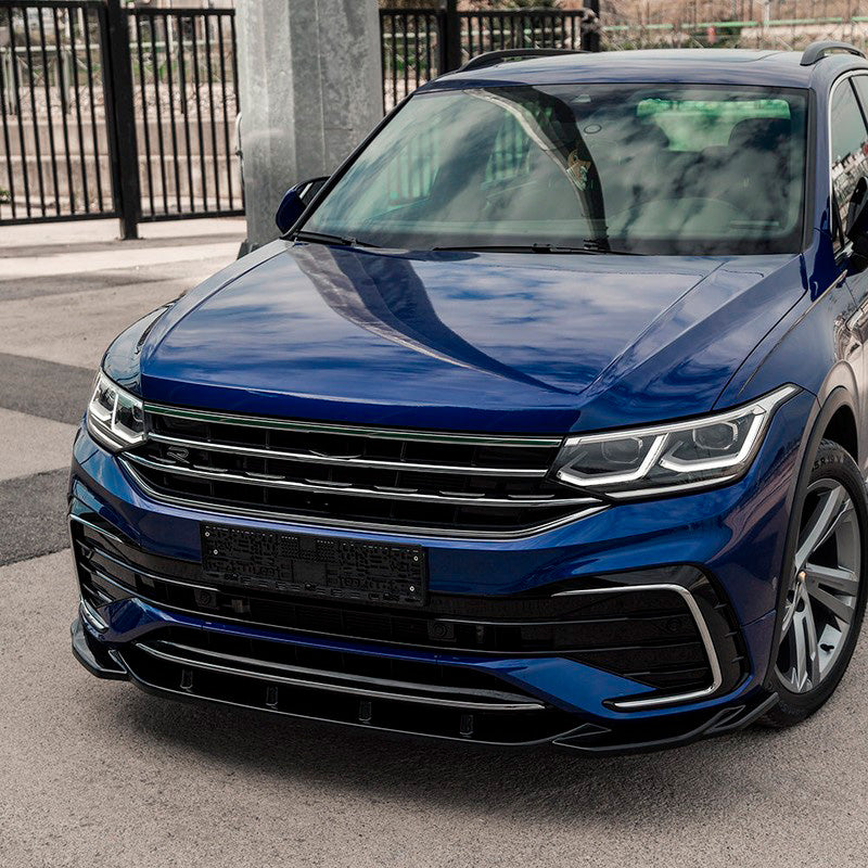 Oneway Frontspoiler passend für Volkswagen Tiguan II R/R-Line Facelift 2020-2024 inkl. Allspace - Schwarz glänzend