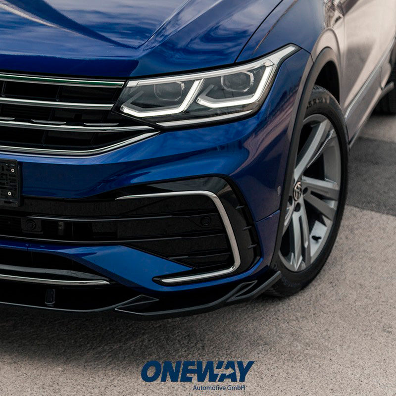 Oneway Frontspoiler passend für Volkswagen Tiguan II R/R-Line Facelift 2020-2024 inkl. Allspace - Schwarz glänzend