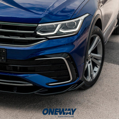 Oneway Frontspoiler passend für Volkswagen Tiguan II R/R-Line Facelift 2020-2024 inkl. Allspace - Schwarz glänzend