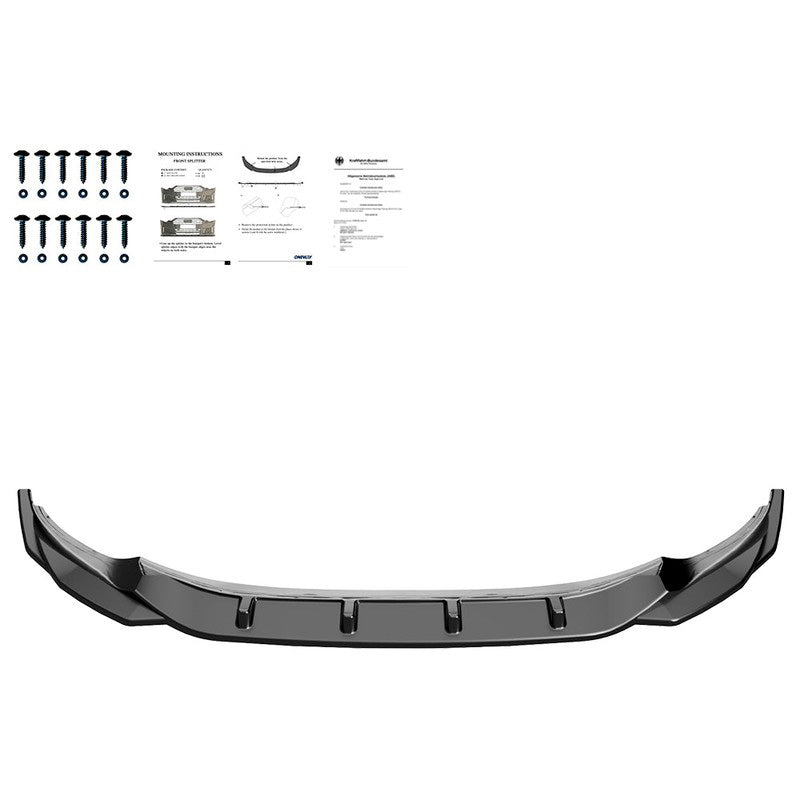 Oneway Frontspoiler passend für Volkswagen Tiguan II R/R-Line Facelift 2020-2024 inkl. Allspace - Schwarz glänzend