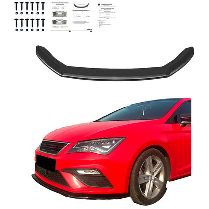Oneway Frontspoiler passend für Seat Leon (5F) HB/SC/ST FR/Cupra Facelift 2017-2020 - Version 2 - Schwarz glänzend