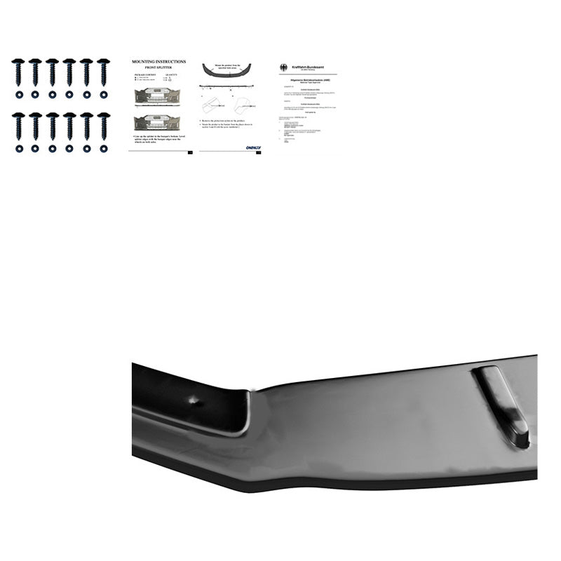 Oneway Frontspoiler passend für Audi TT RS 8S 2016-2020 - Schwarz glänzend