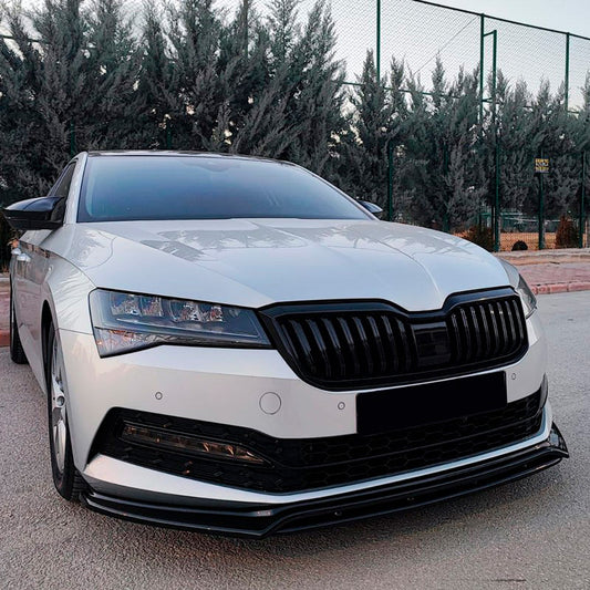 Oneway Frontspoiler passend für Skoda Superb 3V HB/Kombi Facelift 2019-2023 - Schwarz glänzend