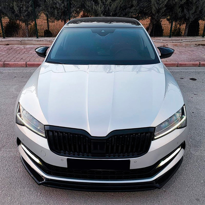 Oneway Frontspoiler passend für Skoda Superb 3V HB/Kombi Facelift 2019-2023 - Schwarz glänzend
