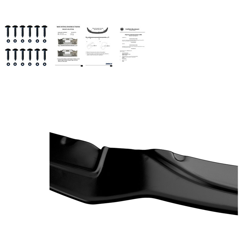 Oneway Frontspoiler passend für BMW 5er F10/F11 M-Pack 2011-2016 - Version 2 - Schwarz glänzend