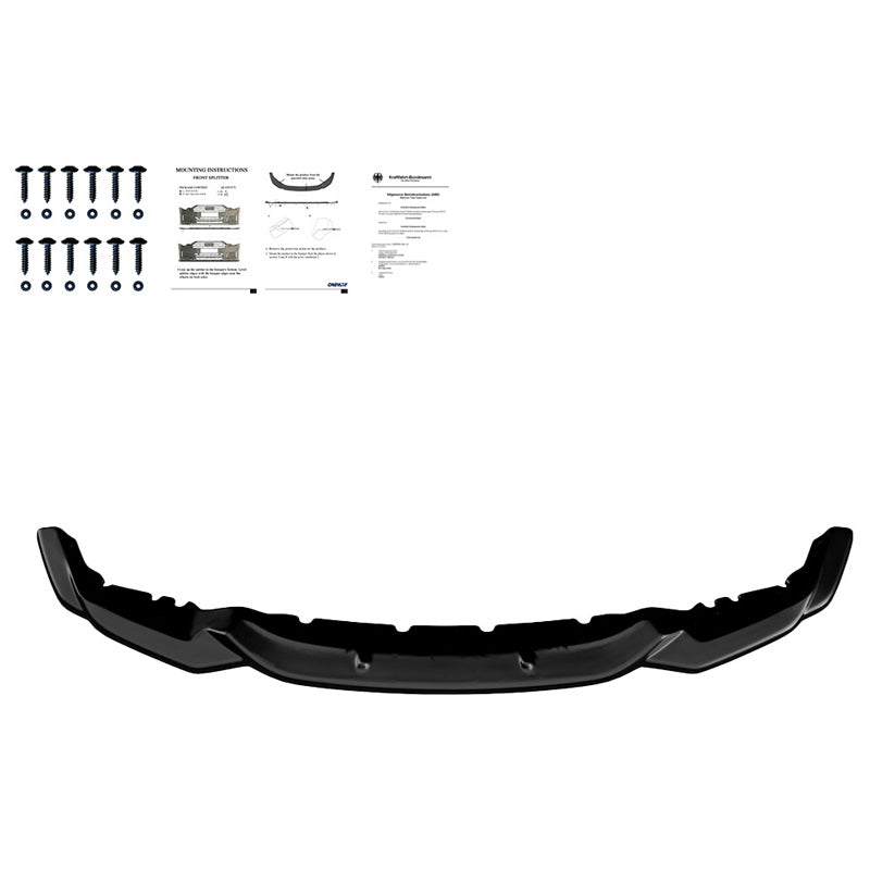 Oneway Frontspoiler passend für BMW M2 F87 2016-2020 - Version 2 - Schwarz glänzend
