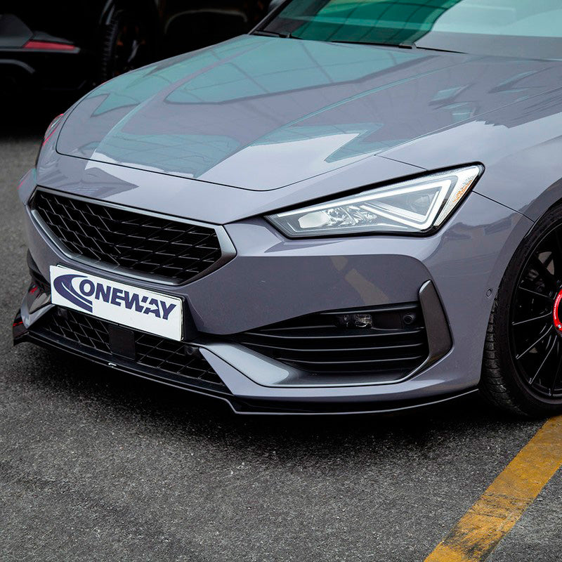 Oneway Frontspoiler passend für Cupra Leon HB/ST 2020-2024 - Version 3 - Schwarz glänzend