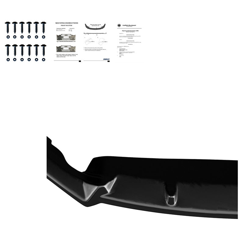 Oneway Frontspoiler passend für Skoda Octavia IV RS HB/Kombi 2020- - Schwarz glänzend